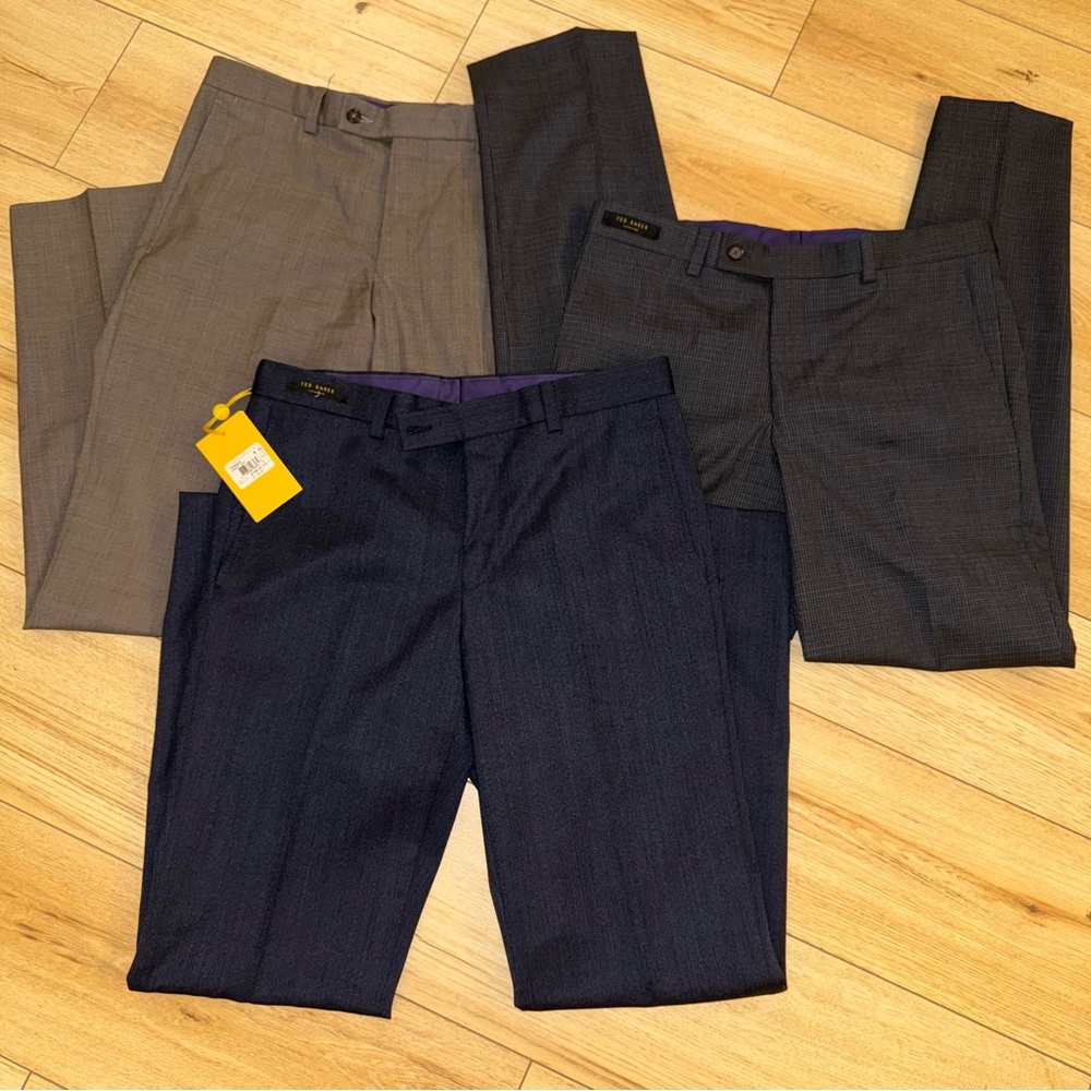 Ted Baker Men's Dress Pants - Navy, Charcoal, and Brown